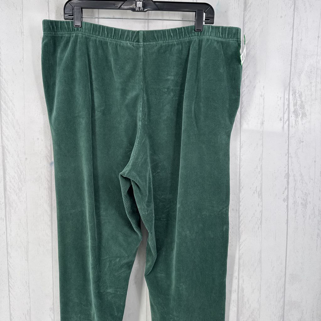 XLp velour ribbed pull-on pants