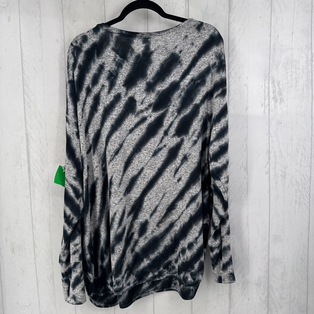 1X tie-dye l/s top