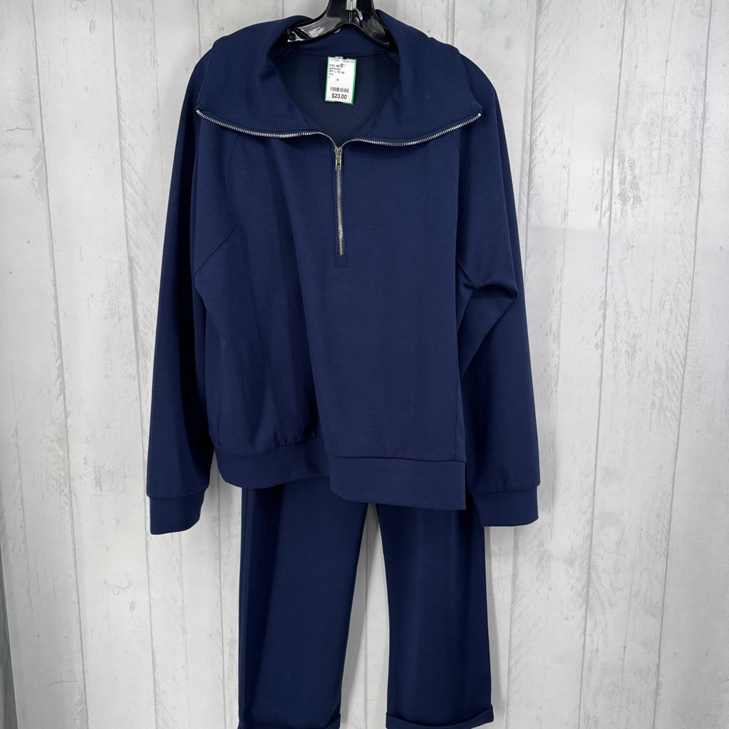 2Pc L 1/2 zip pullover & pants