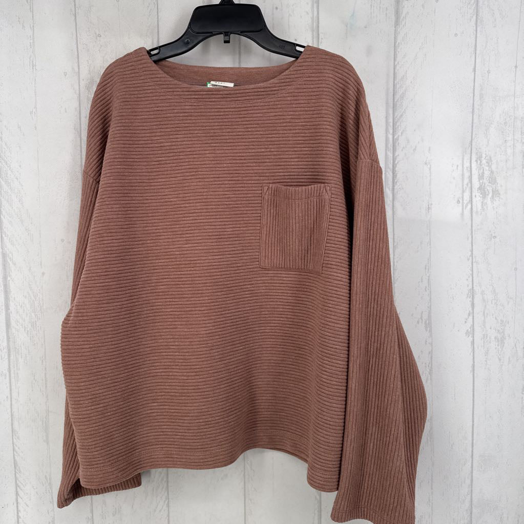 S rib knit l/s top
