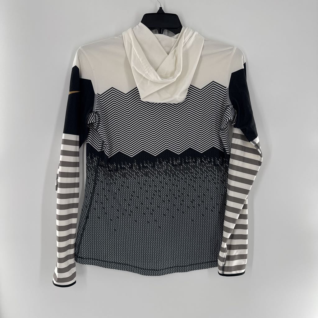 XL chevron stripedl/s pullover