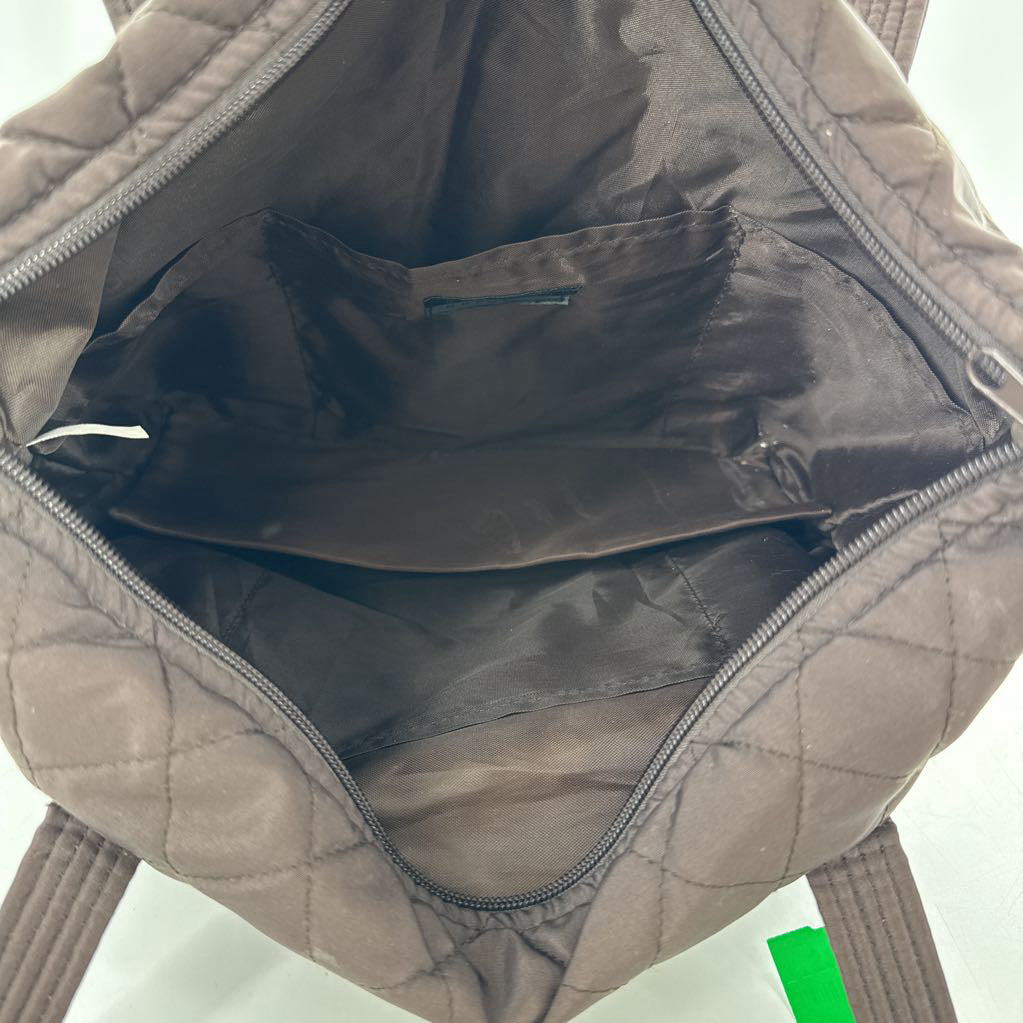 quilted zip top tote