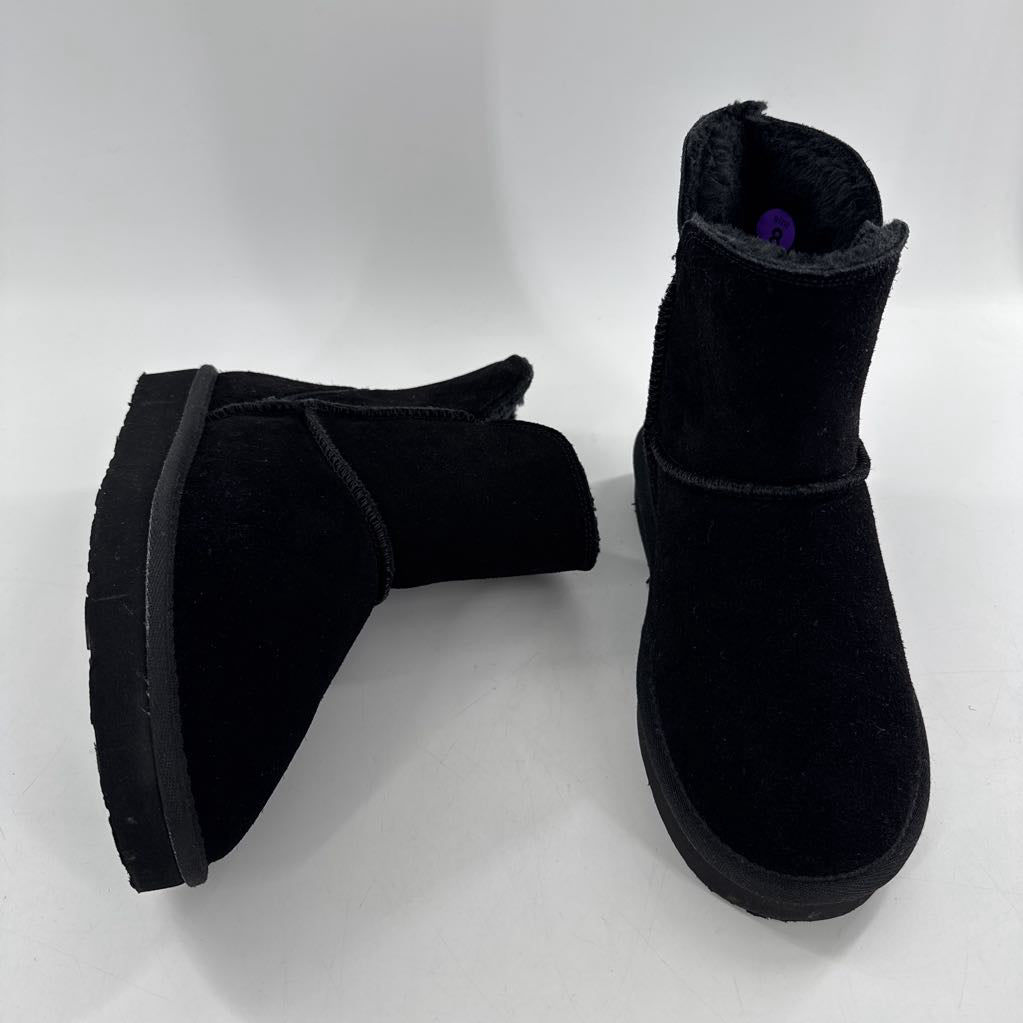 8 faux fur lined slip on bootie