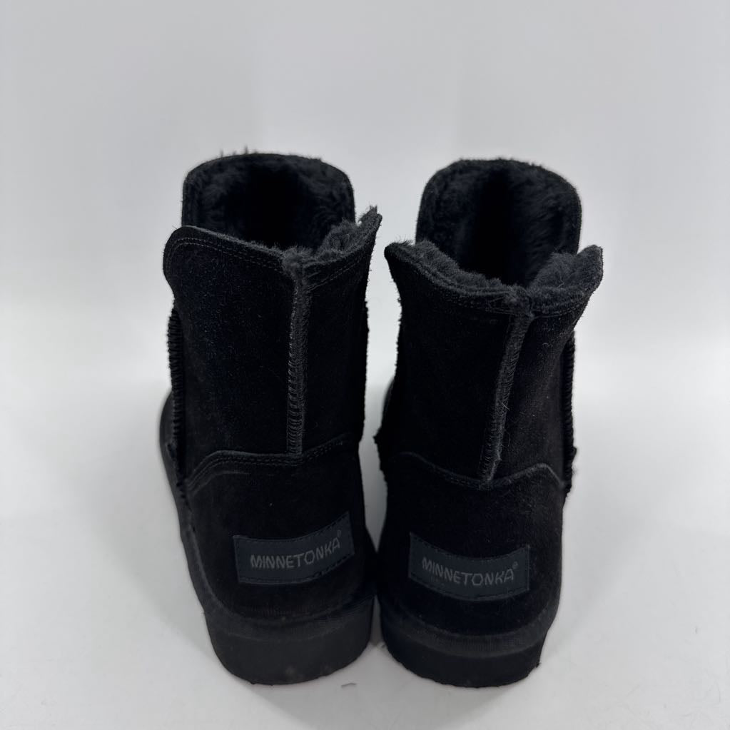 8 faux fur lined slip on bootie