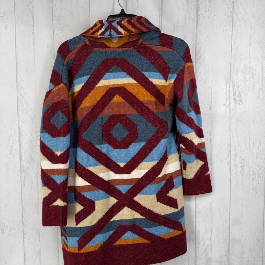 S chevron print cardi