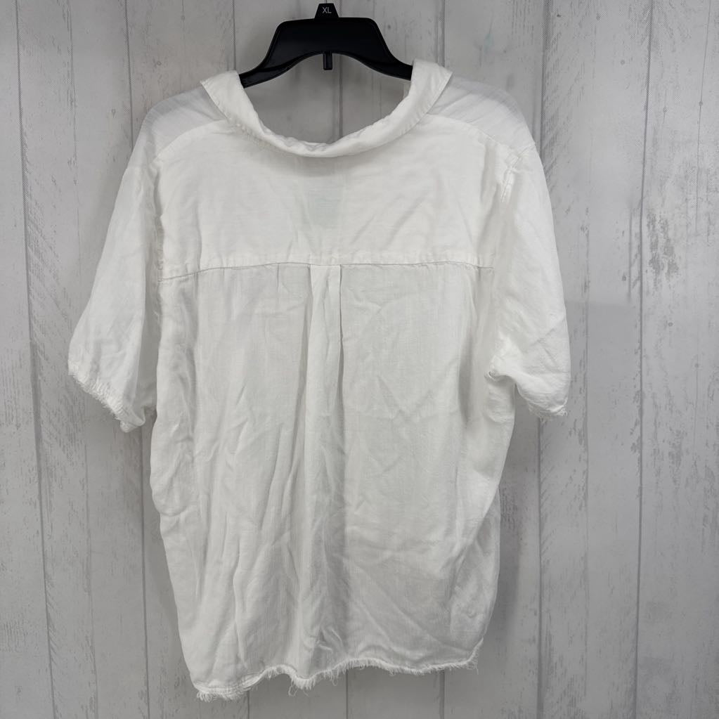 XL v-neck w/ collar s/s top