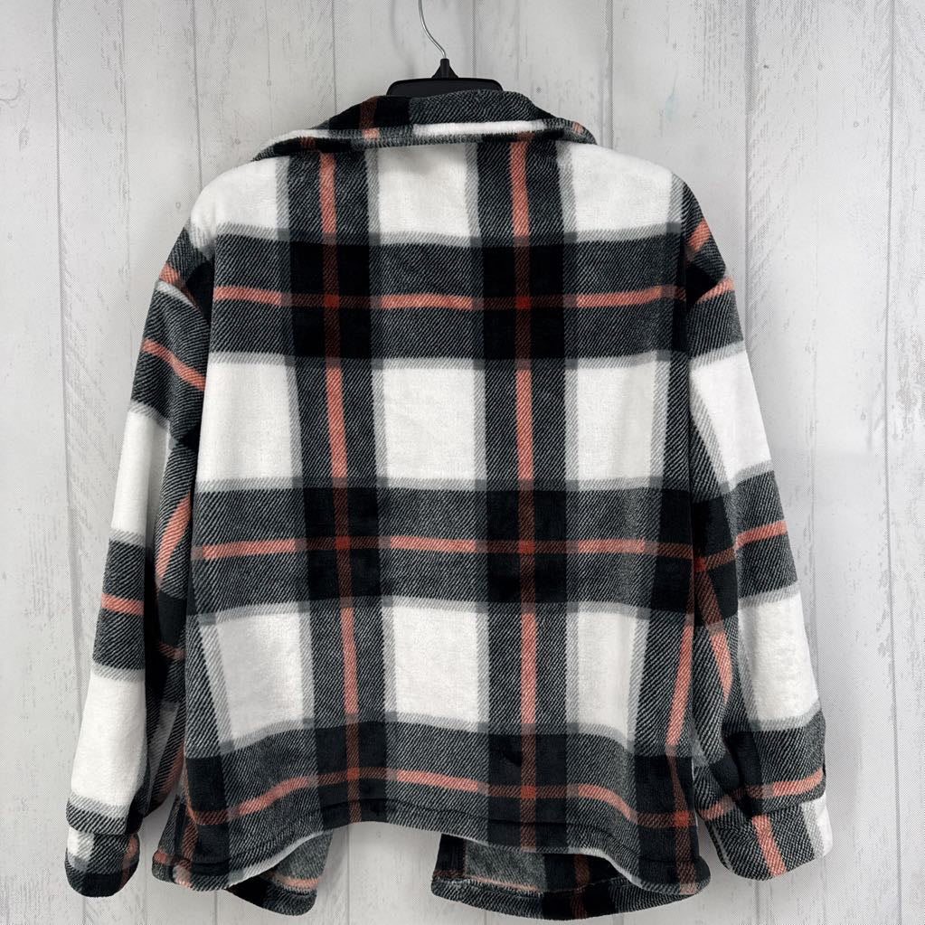 L plaid sherpa jacket