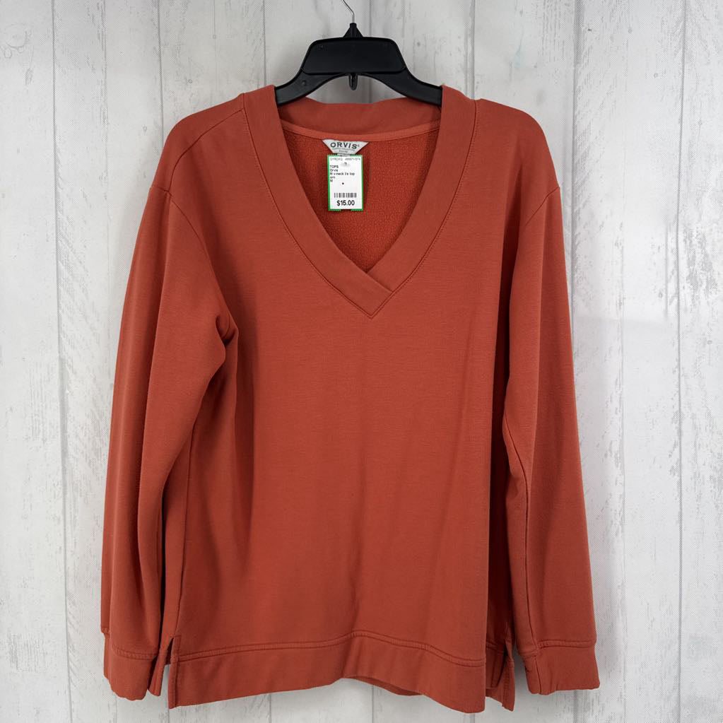 M v-neck l/s top