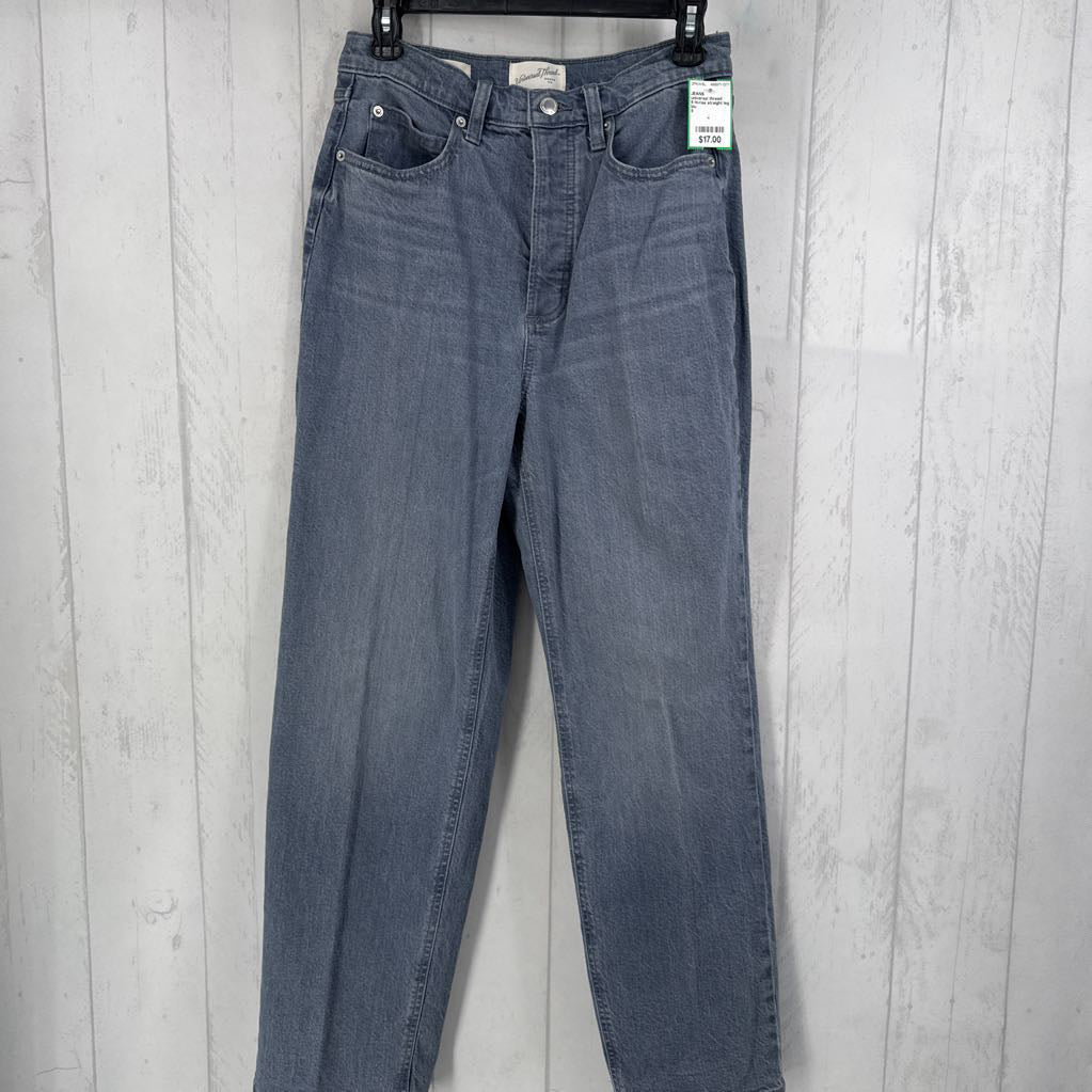 8 hi-rise straight leg jeans