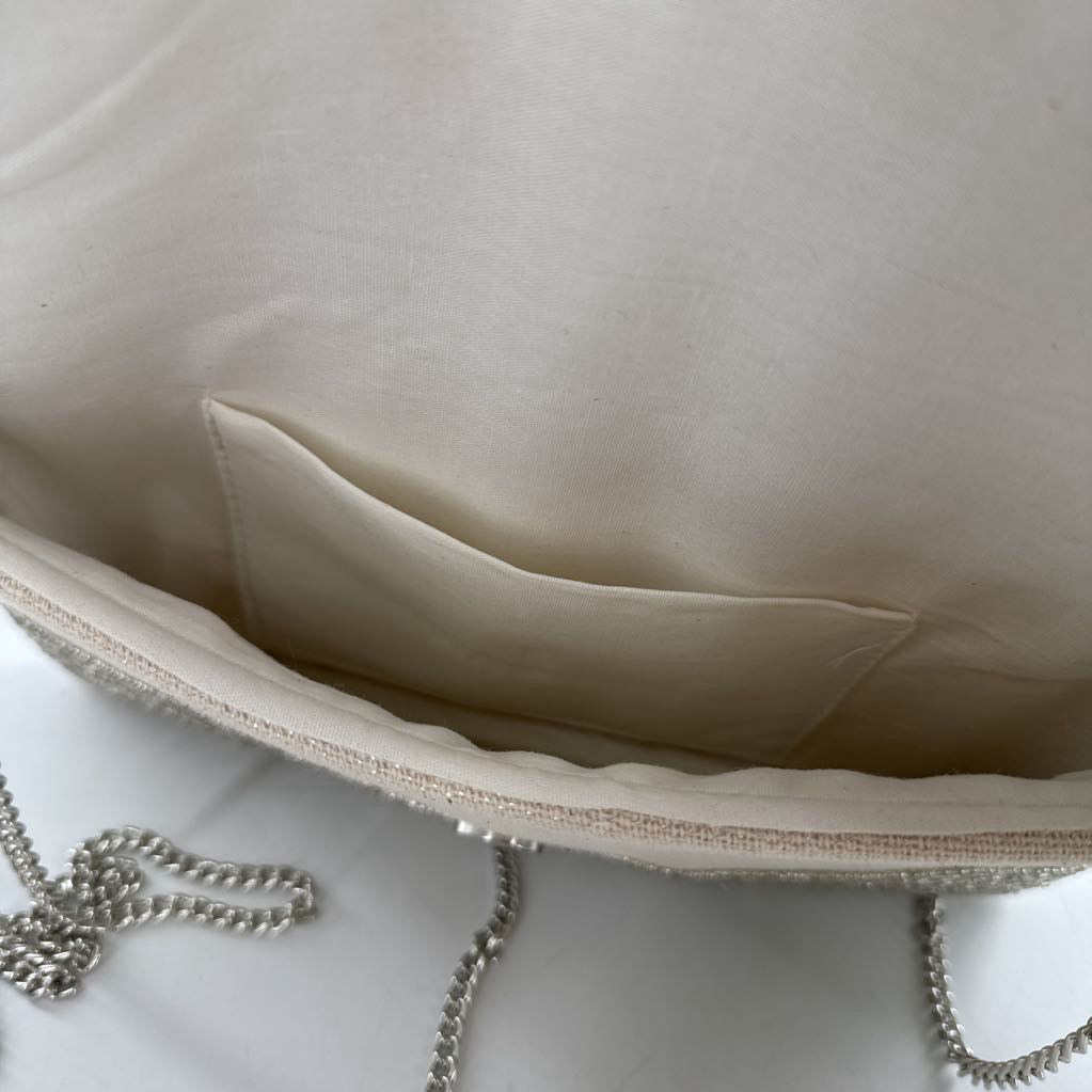 champagne bottle beaded clutch/crossbody