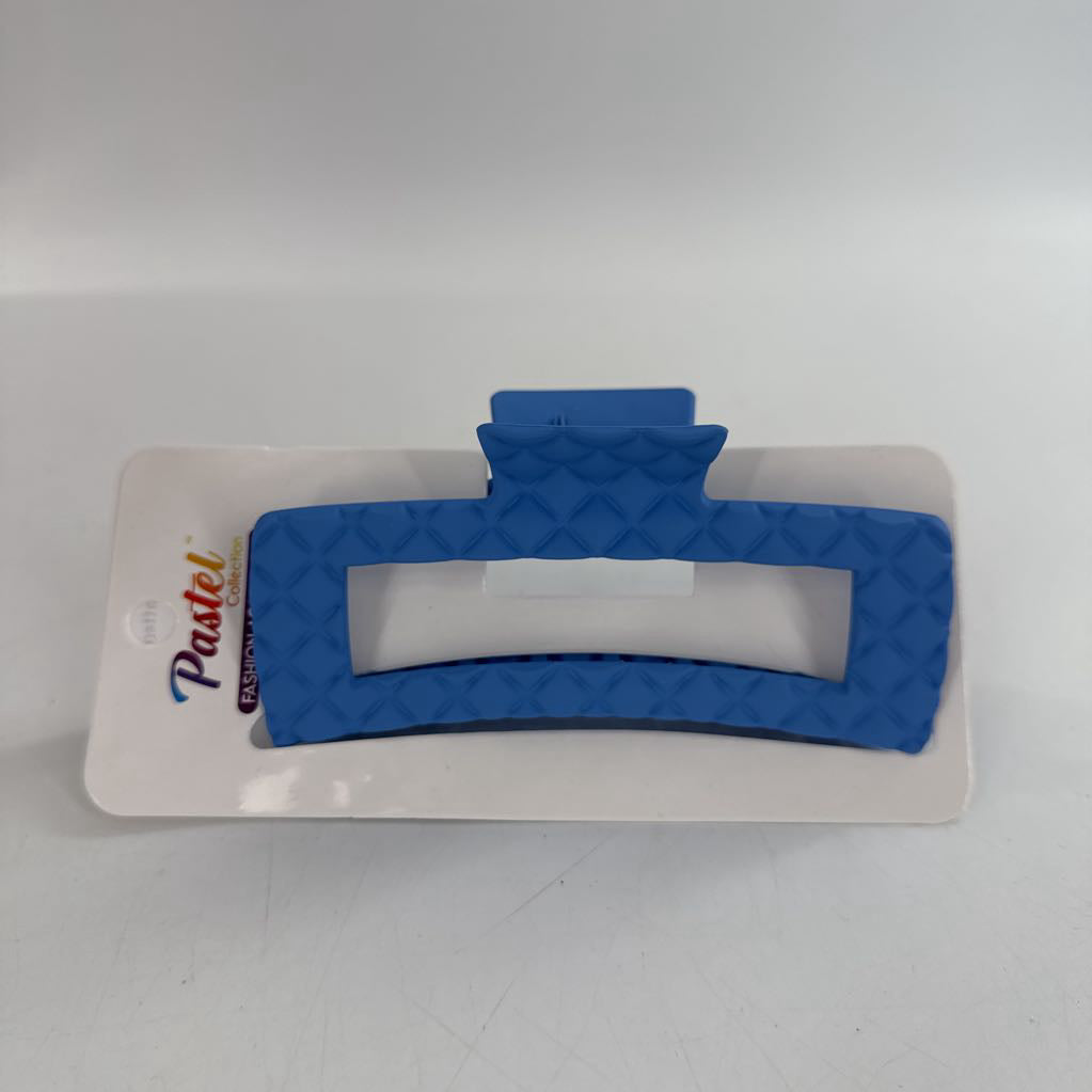 diamond pattern hair clip-blu