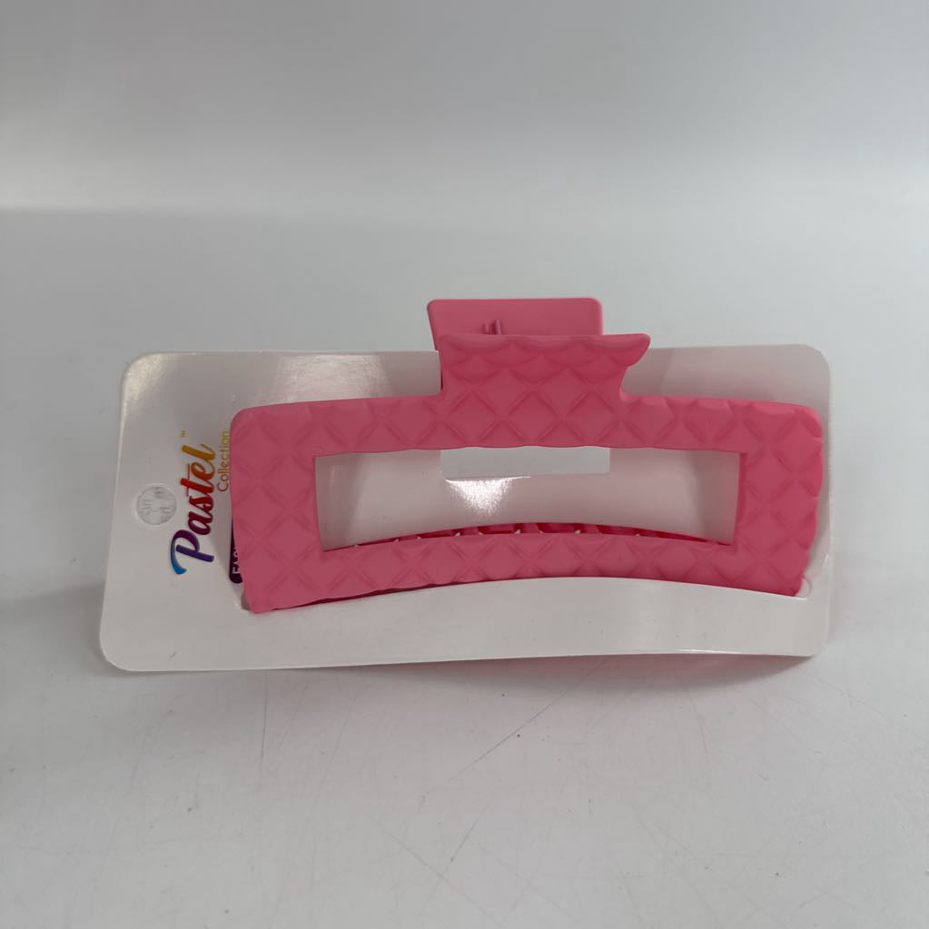 diamond pattern hair clip-Lt pnk