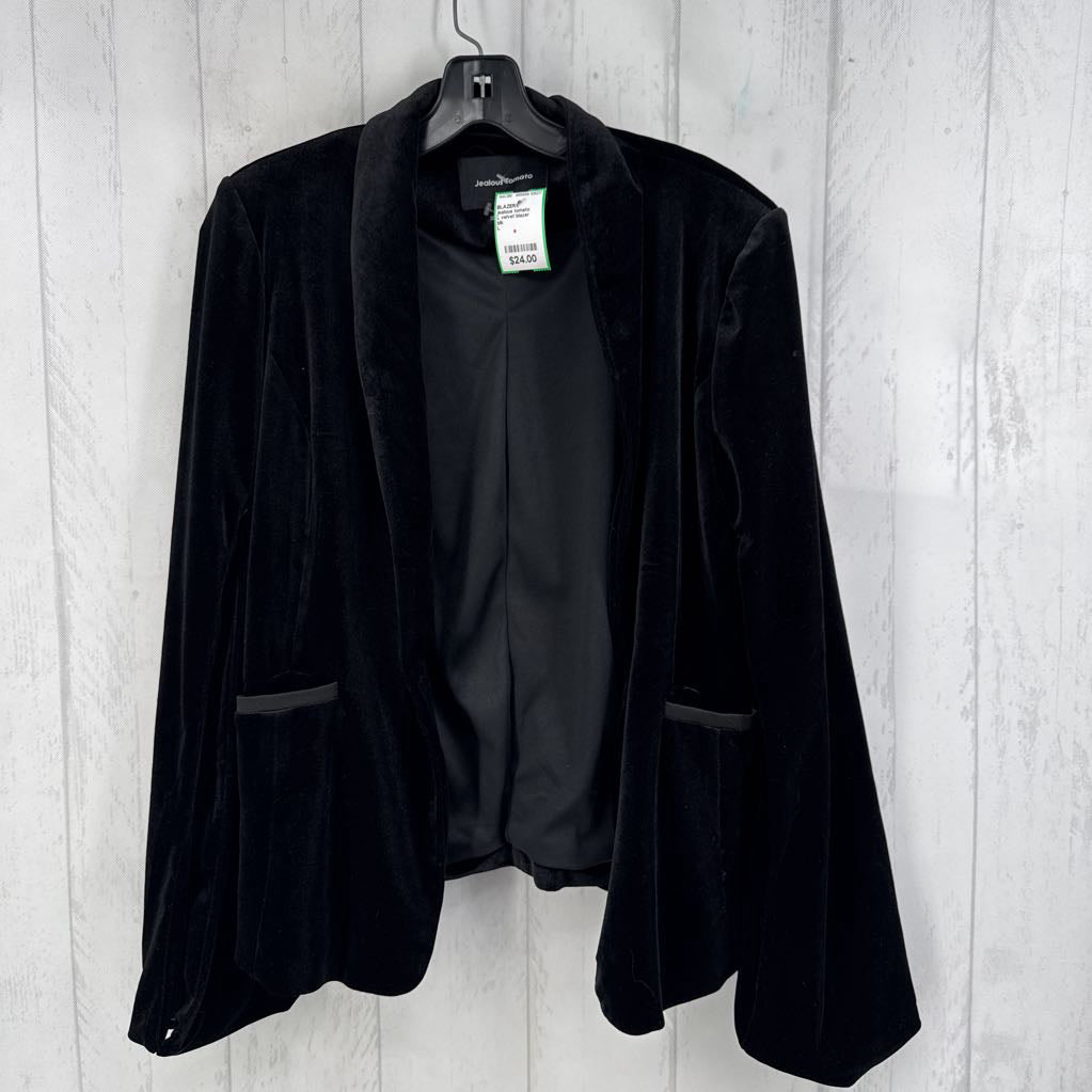 L velvet blazer