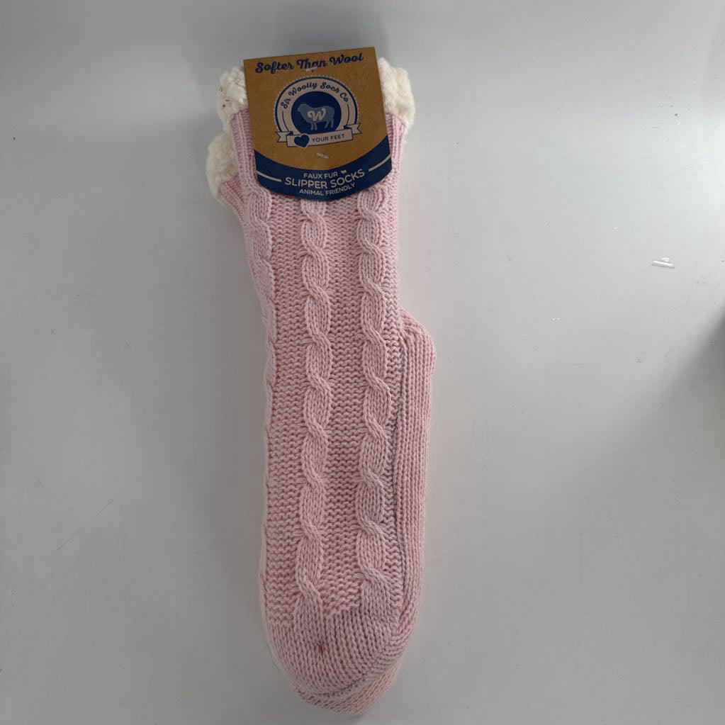 faux fur slipper socks