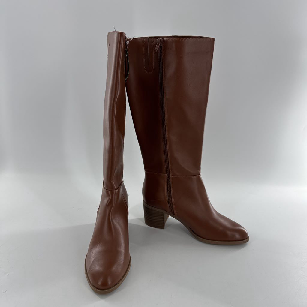 7.5 heel side zip riding boots