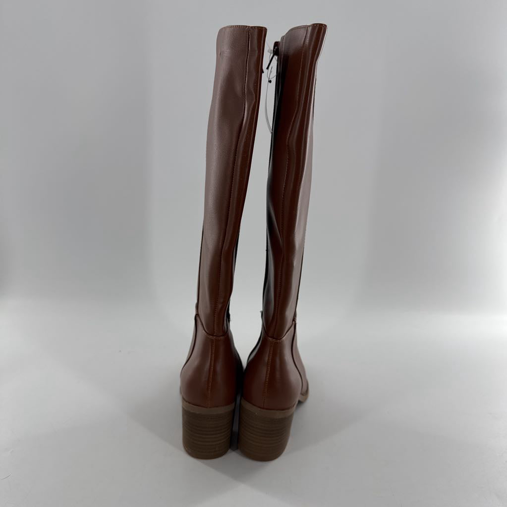 7.5 heel side zip riding boots