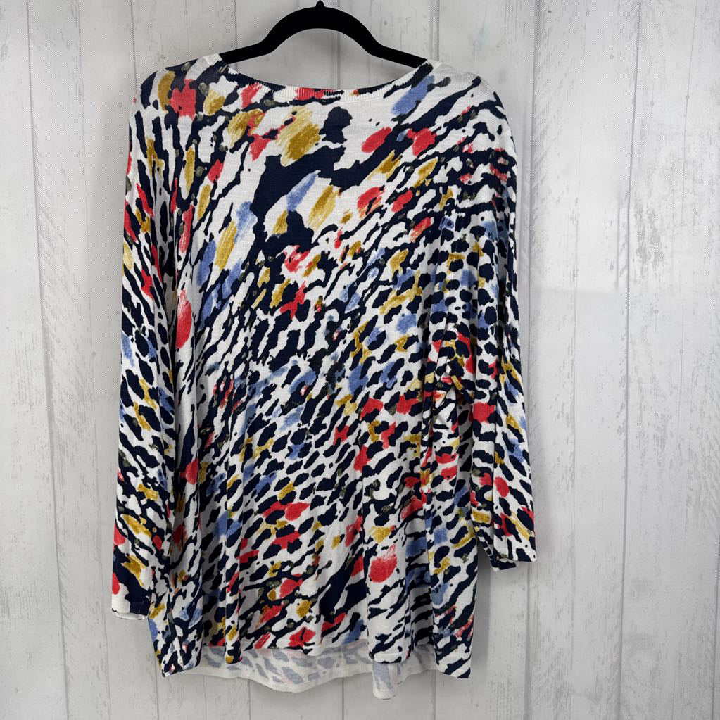 1x(4) 3/4 slv scoop neck top`