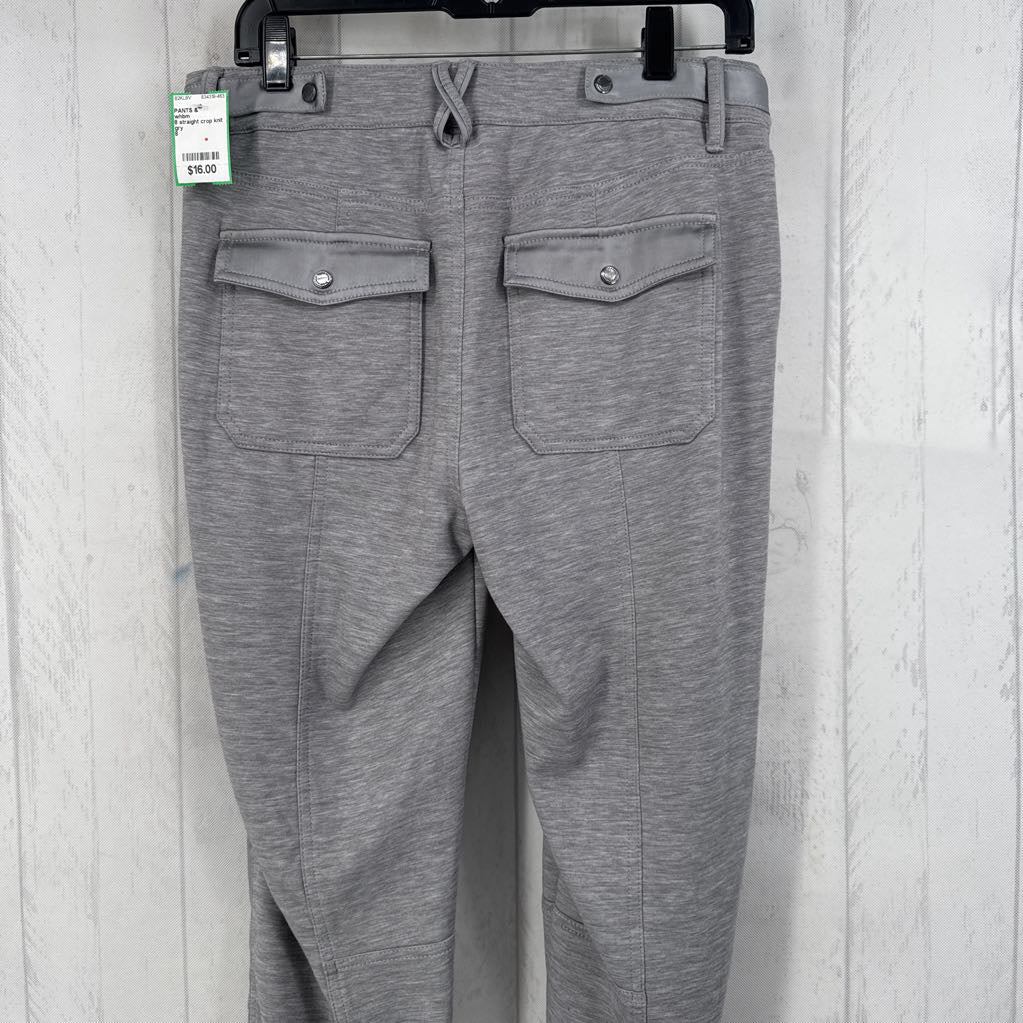 8 straight crop knit pants