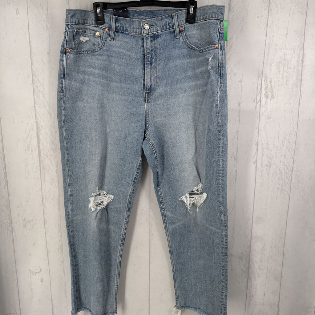 34 distressed jeans