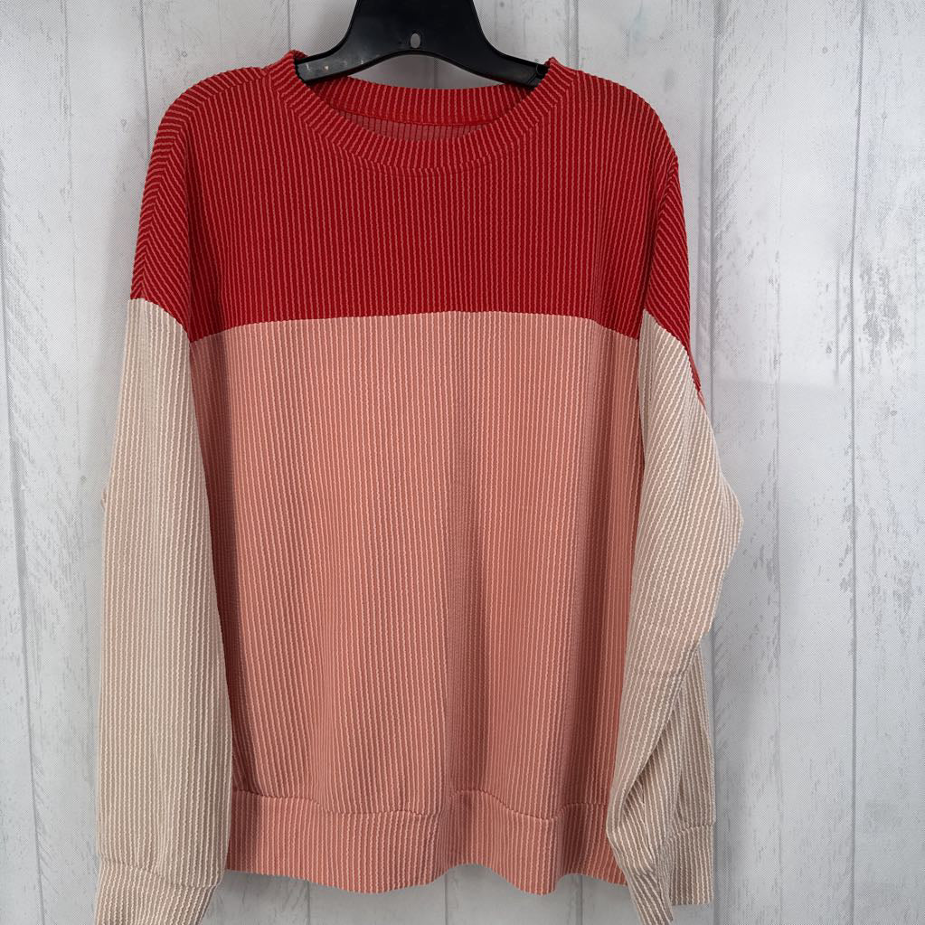 S color block l/s top