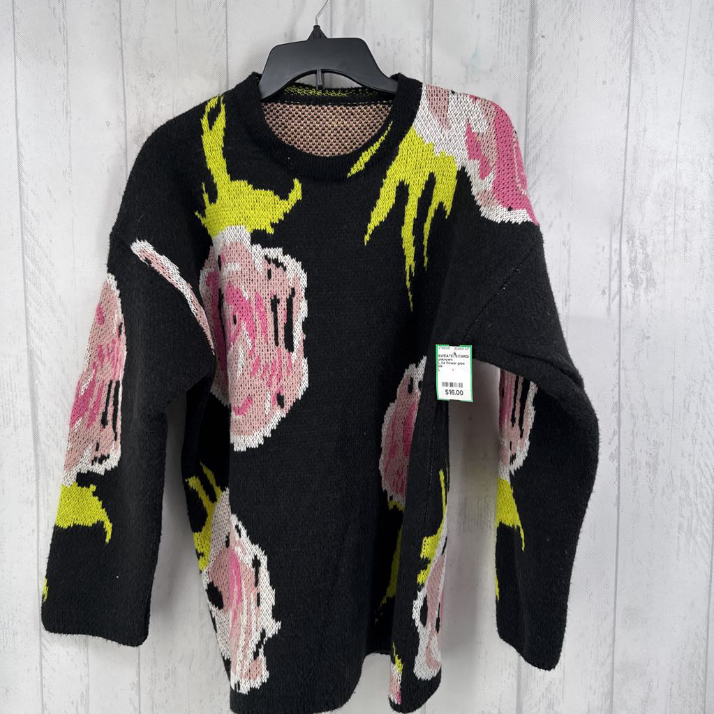L l/s flower print sweater