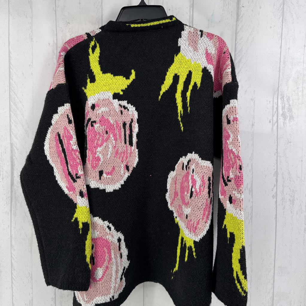 L l/s flower print sweater
