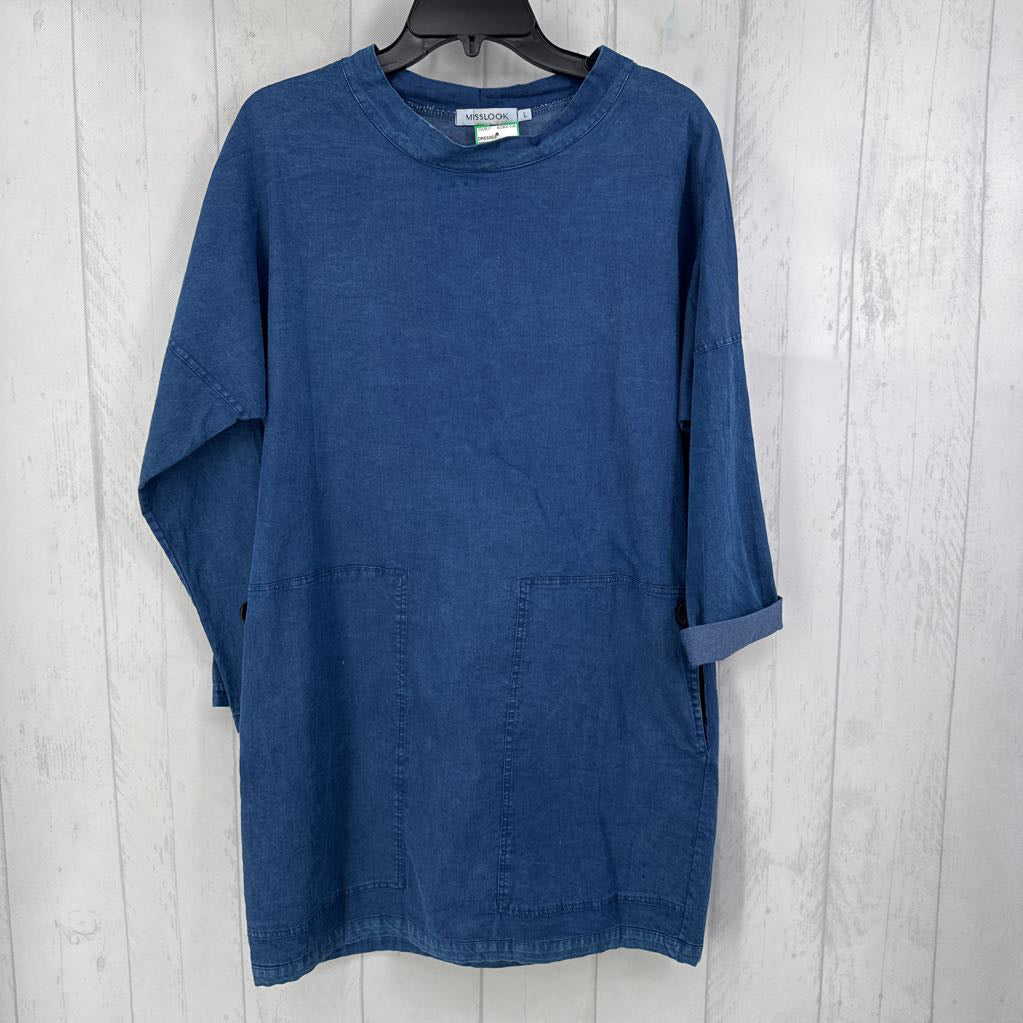 L cuff l/s pocket dress