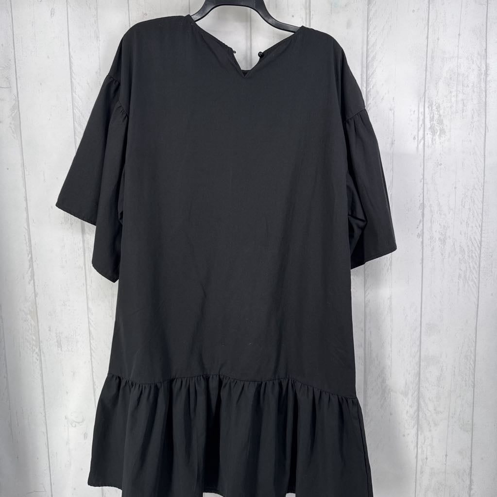 XL s/s ruffle hem dress