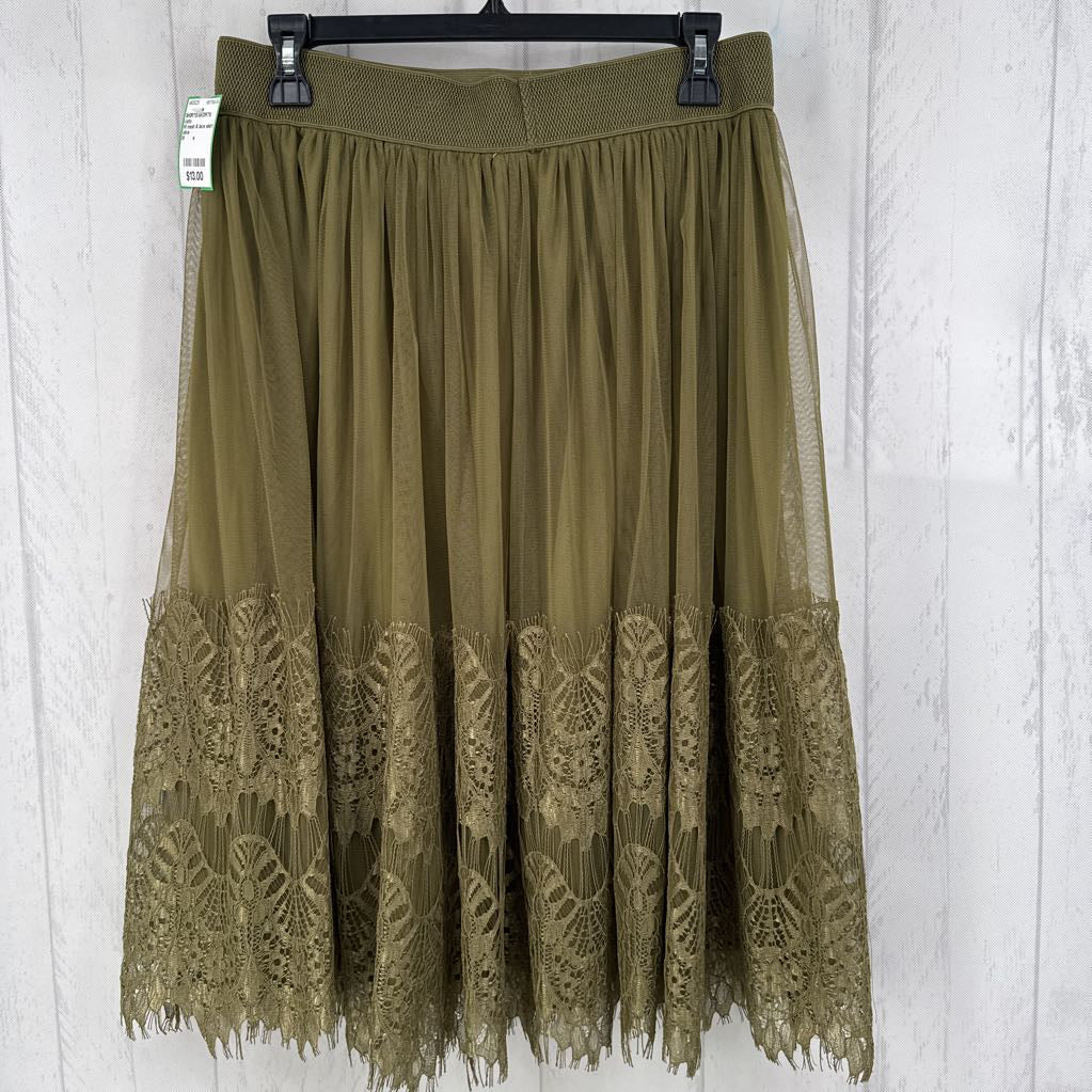 M mesh & lace skirt