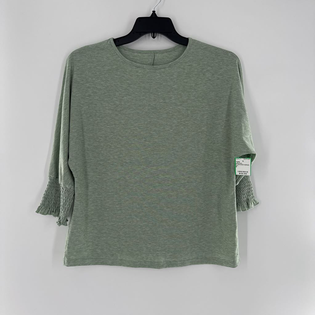 S smocked dolman slv top