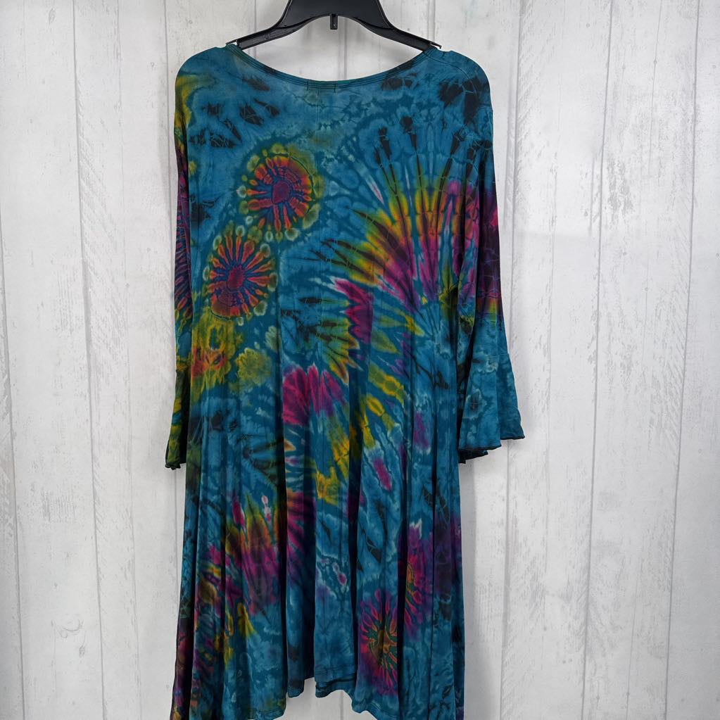 L/XL tie dye flutter slv dress