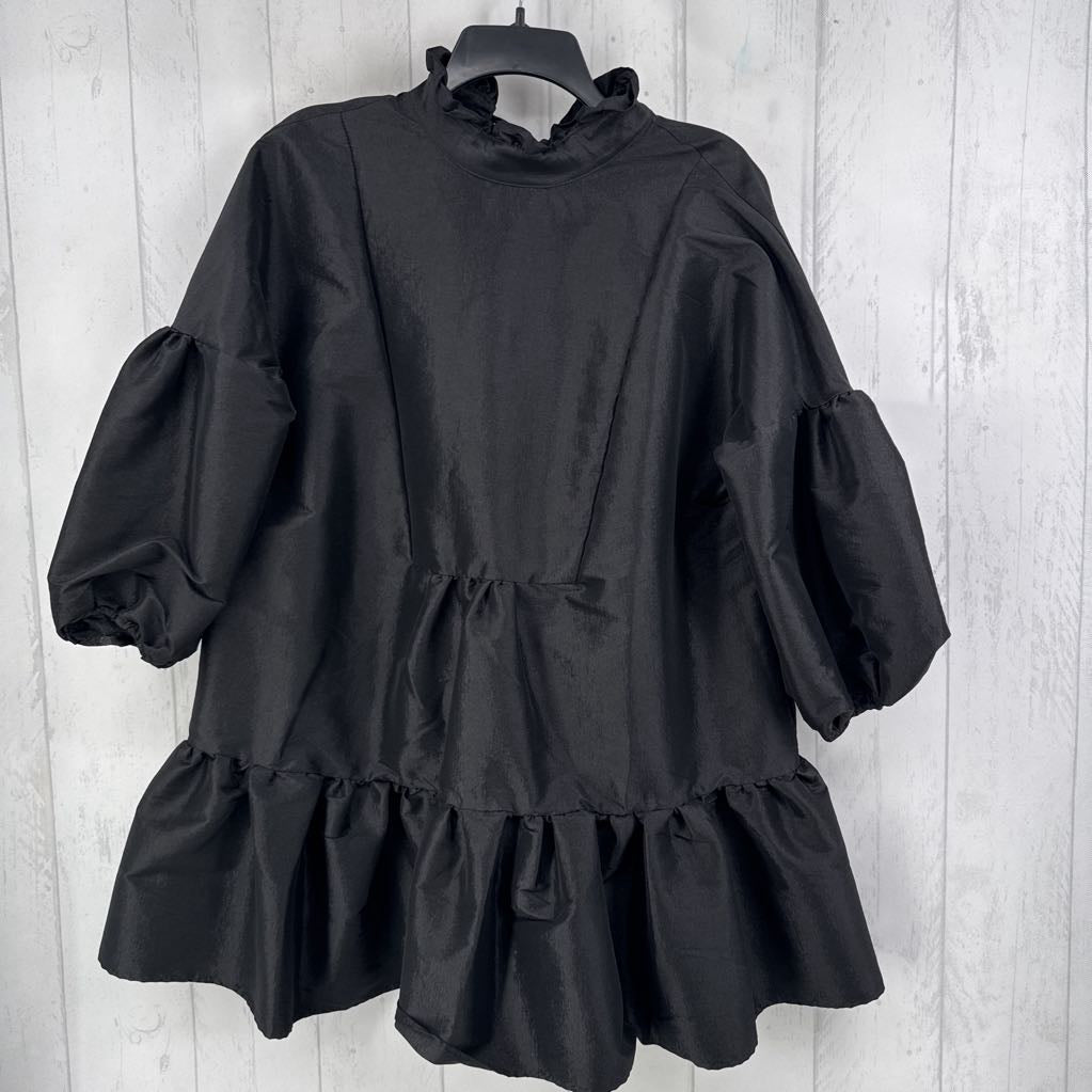 L ruffled bow back 3/4 slv tunic