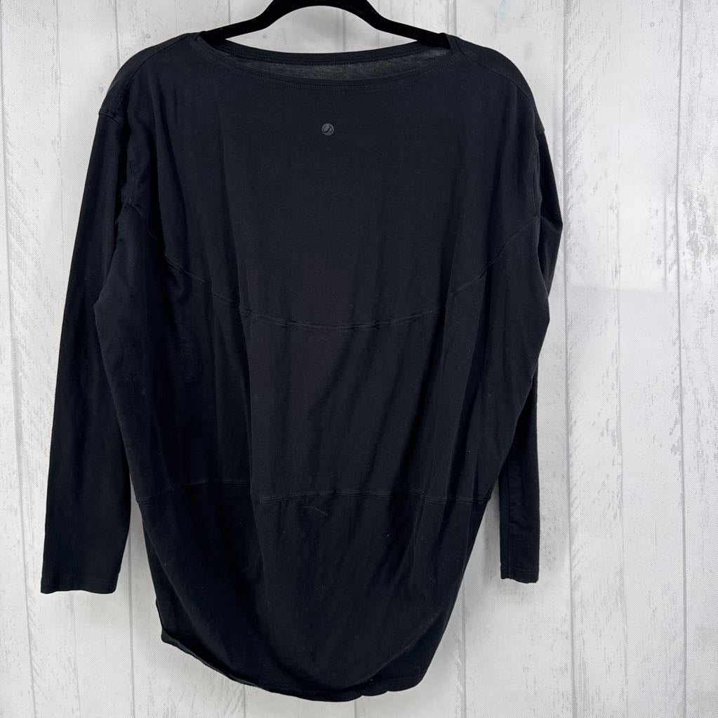 L bateau neck hi-lo l/s tee