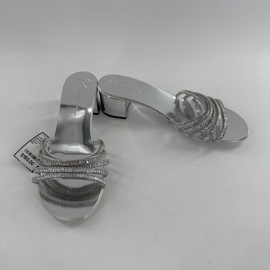 9.5 crystal embellished mules