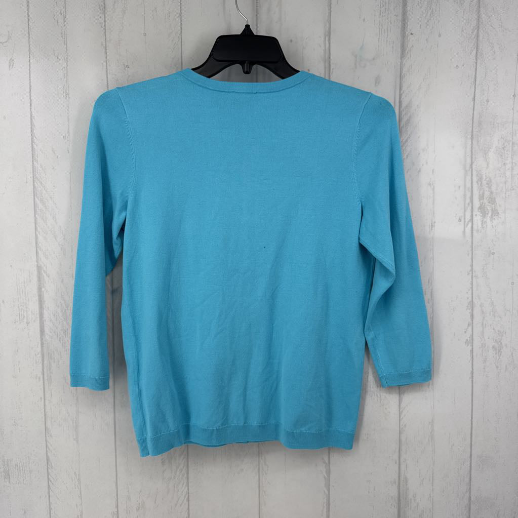 M 3/4 slv button cardigan