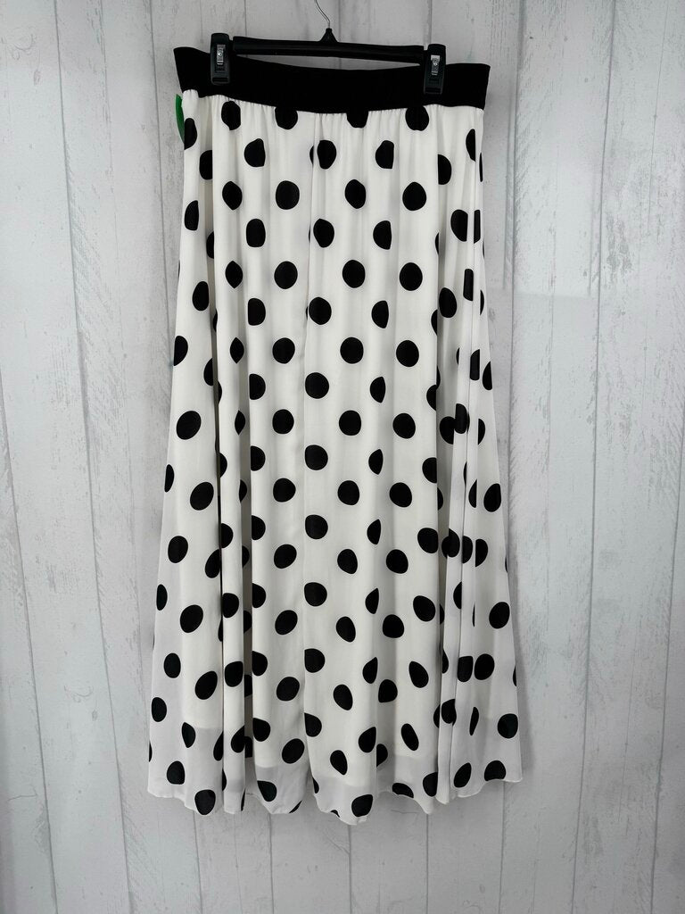 L polka dot maxi skirt