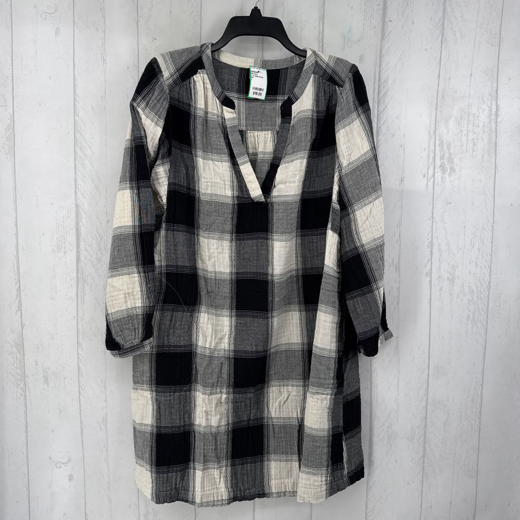 L l/s plaid dress