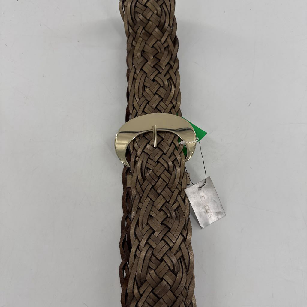M leather woven belt