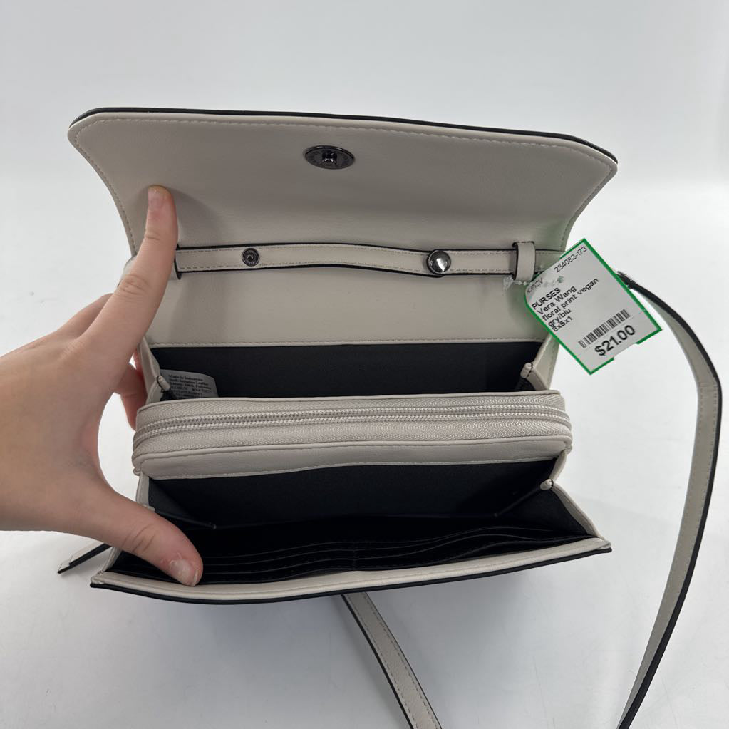 floral print vegan leather crossbody