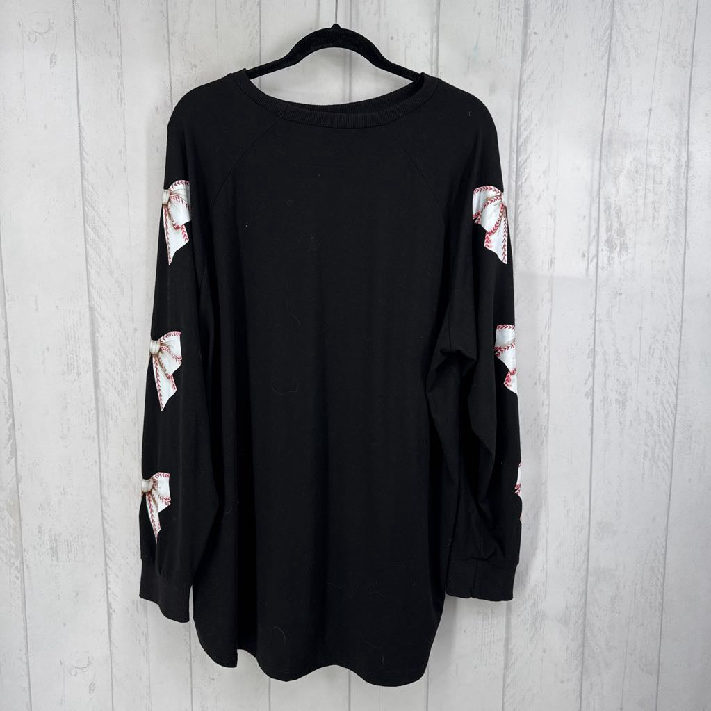 2XL bow slv graphic l/s tee