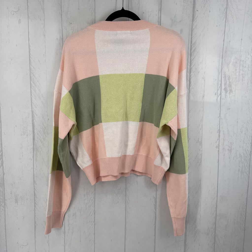 2X(fits like L) checkered sweater