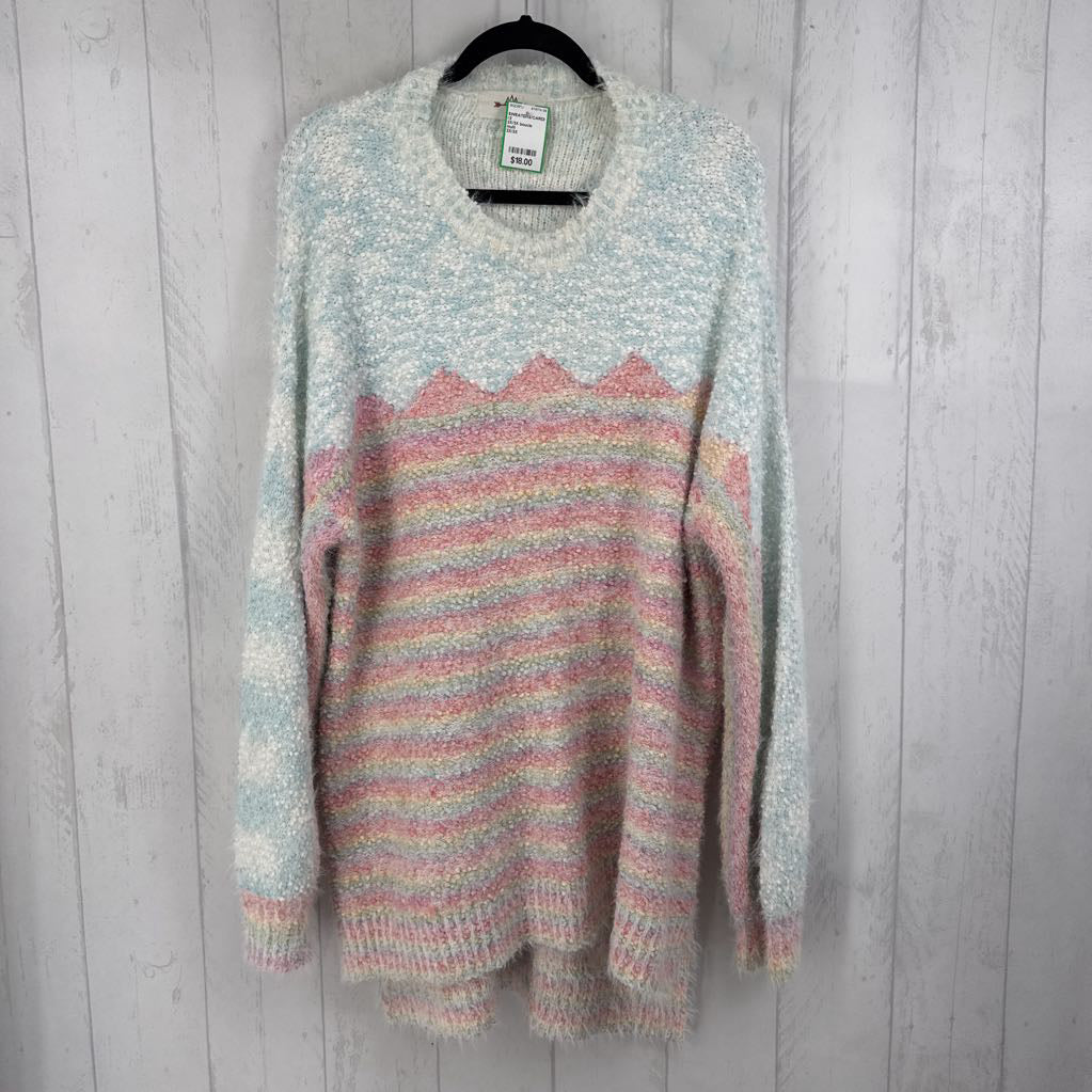 2X/3X boucle colorful sweater