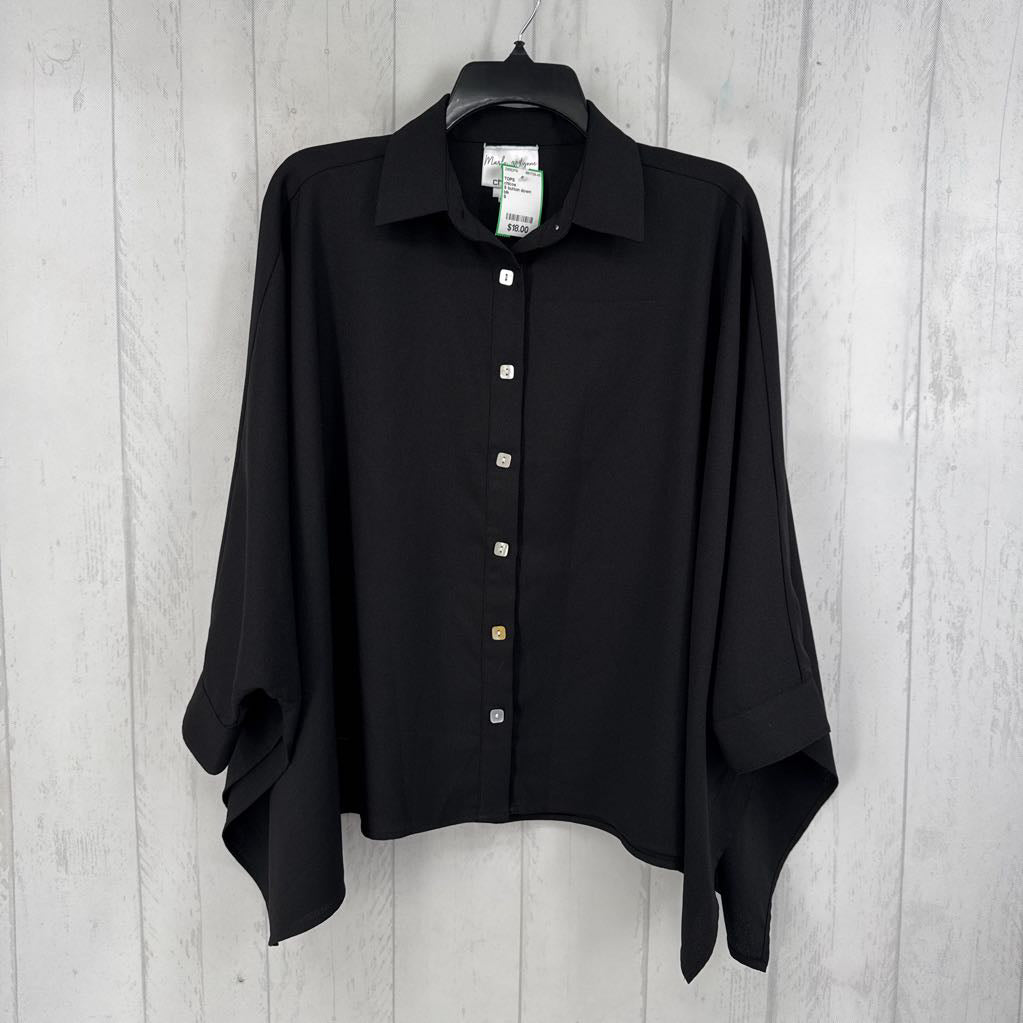 S button down dolman slv top