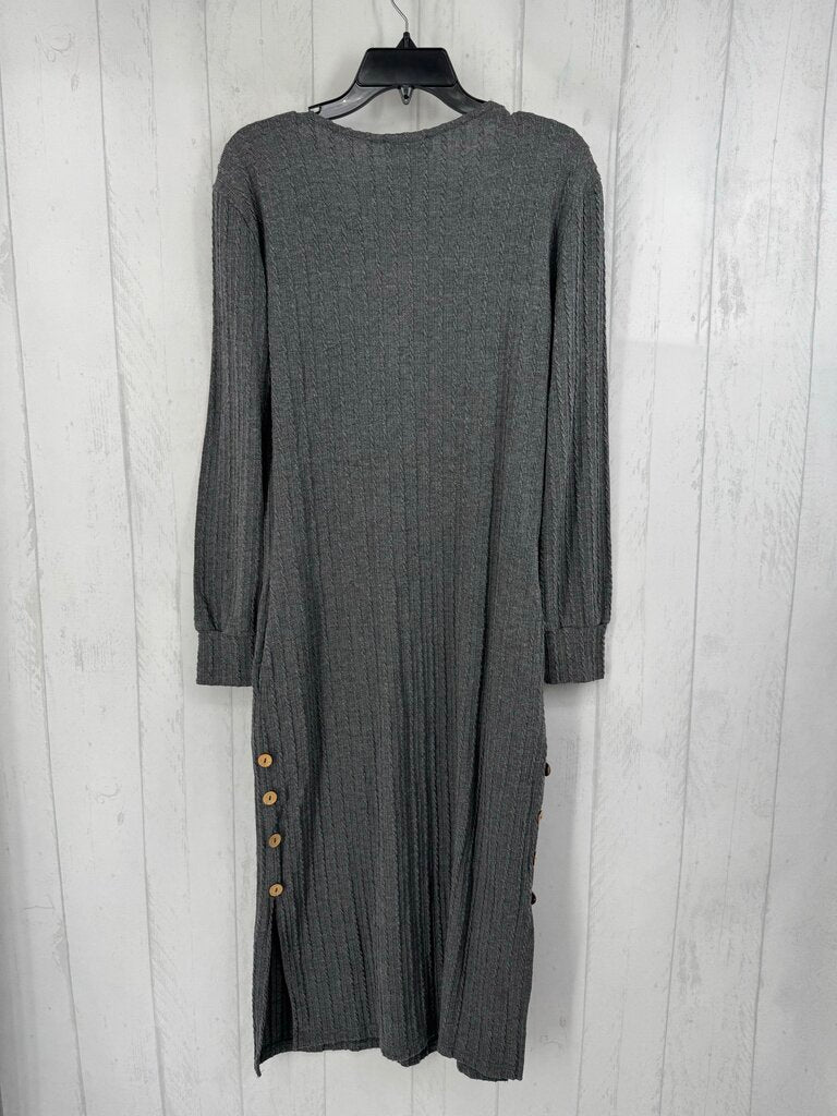 S cable knit l/s long dress