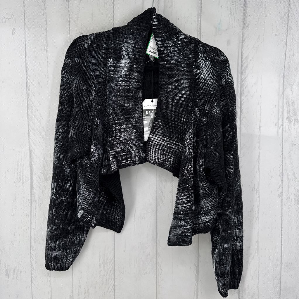 OS variegated open cardigan