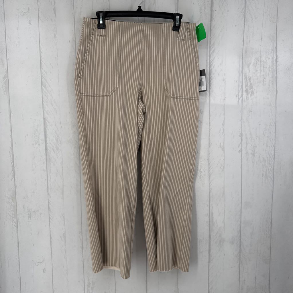 R129 L striped knit denim crop pant