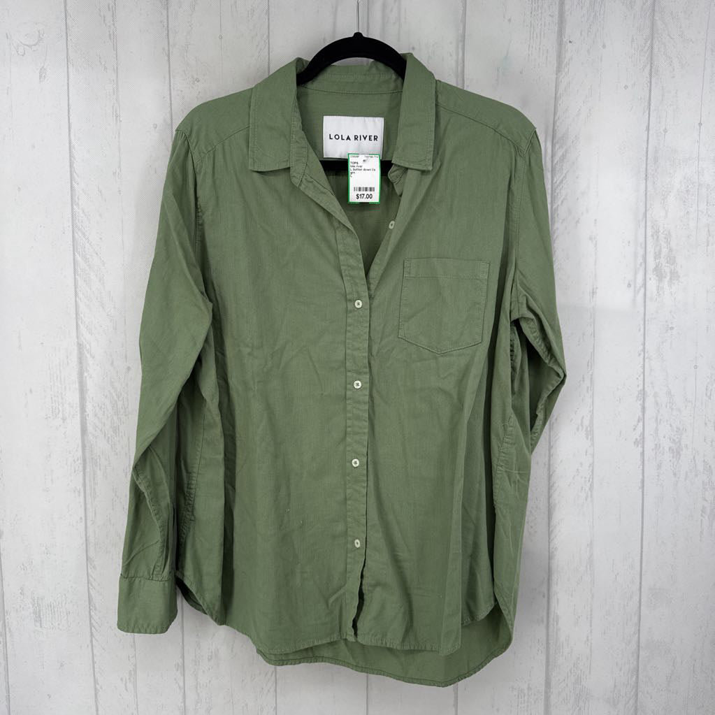 L button down l/s top