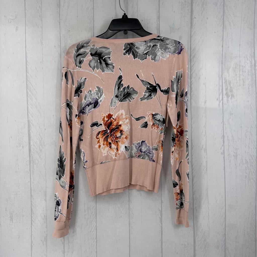 S l/s flower print cardigan