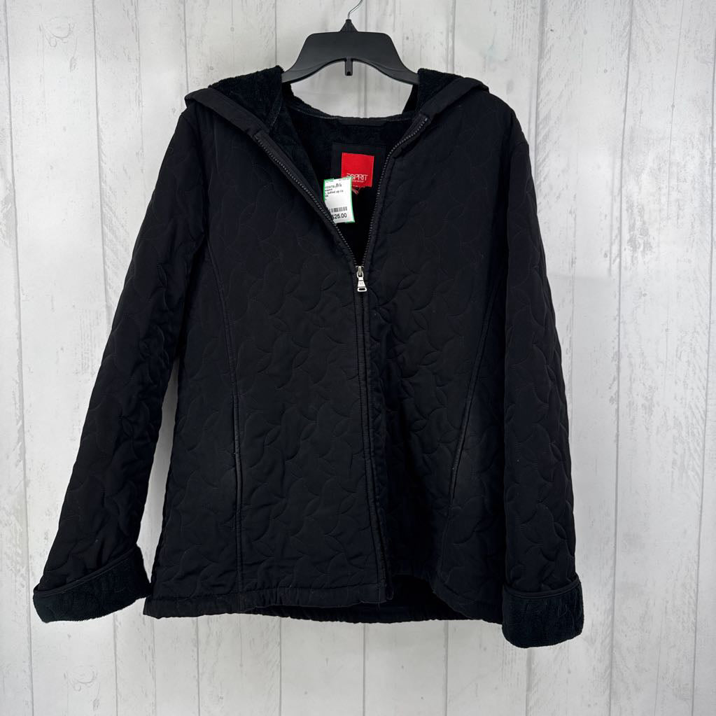 L quilted zip l/s coat