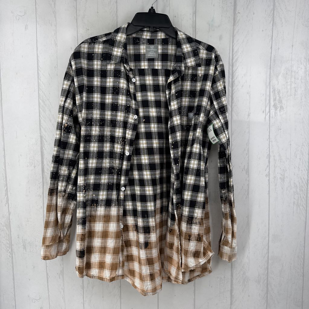 L l/s ombre plaid shirt
